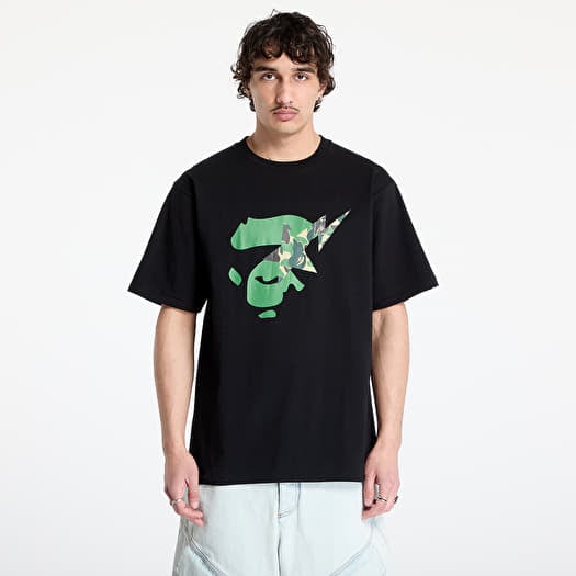 T-shirt A BATHING APE Abc Camo Ape Face Star Tee UNISEX Black