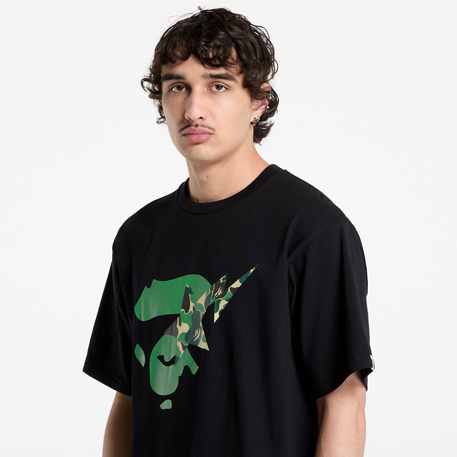 Tricouri  A BATHING APE Abc Camo Ape Face Star Tee UNISEX Black
