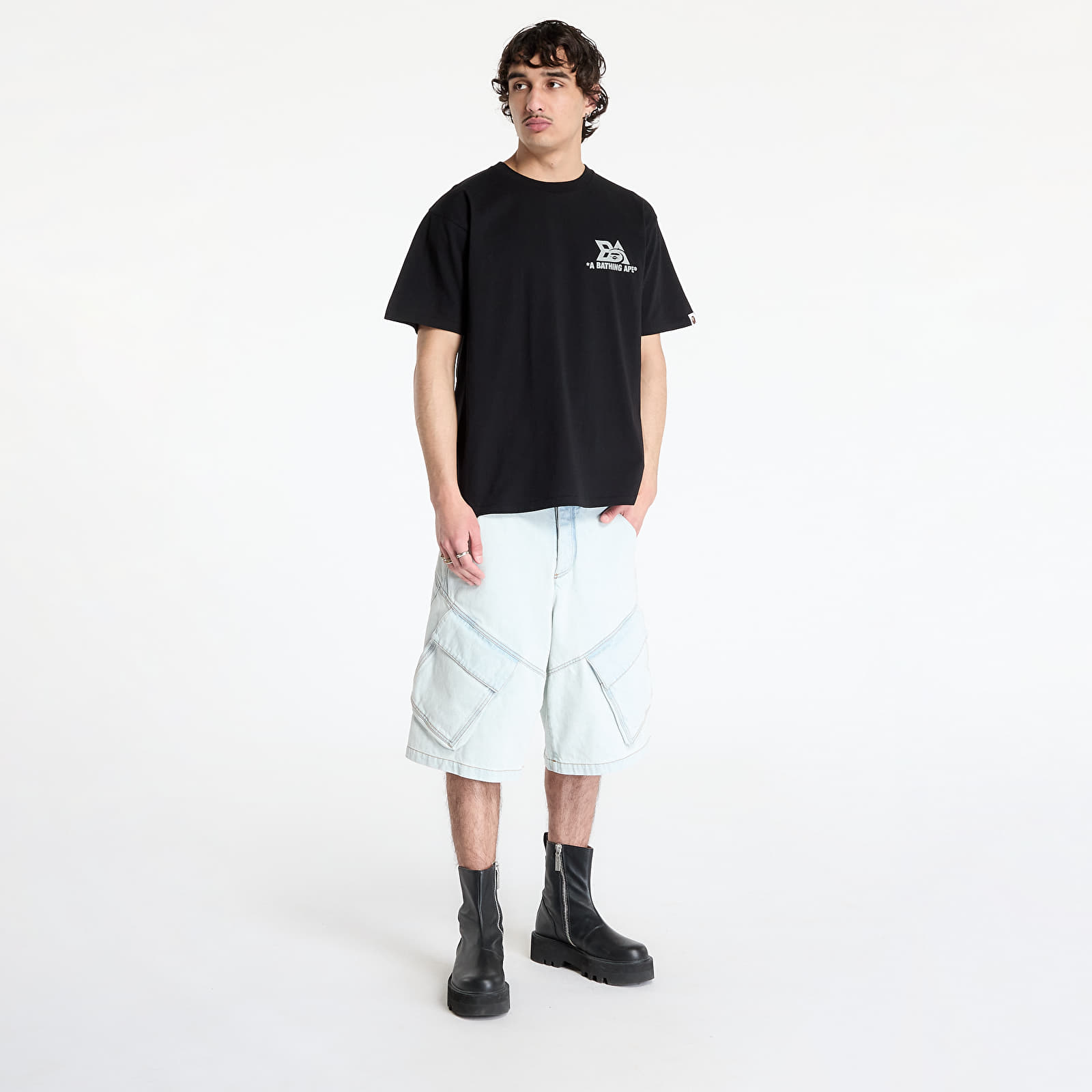 T-shirts A BATHING APE Reflector Tech Logo Tee UNISEX Black