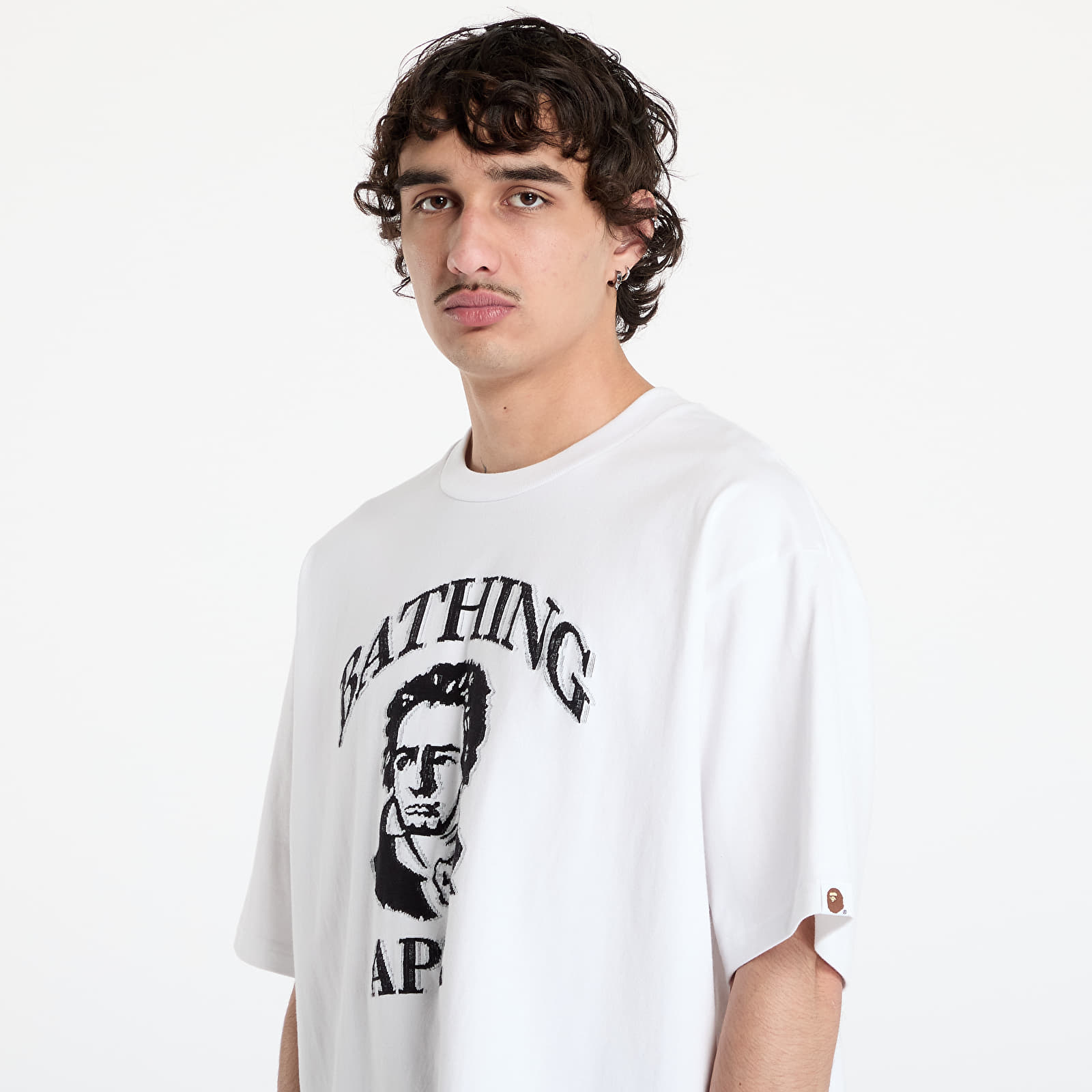 Pánske tričká A BATHING APE Beethoven Graphic Relaxed Fit Tee White