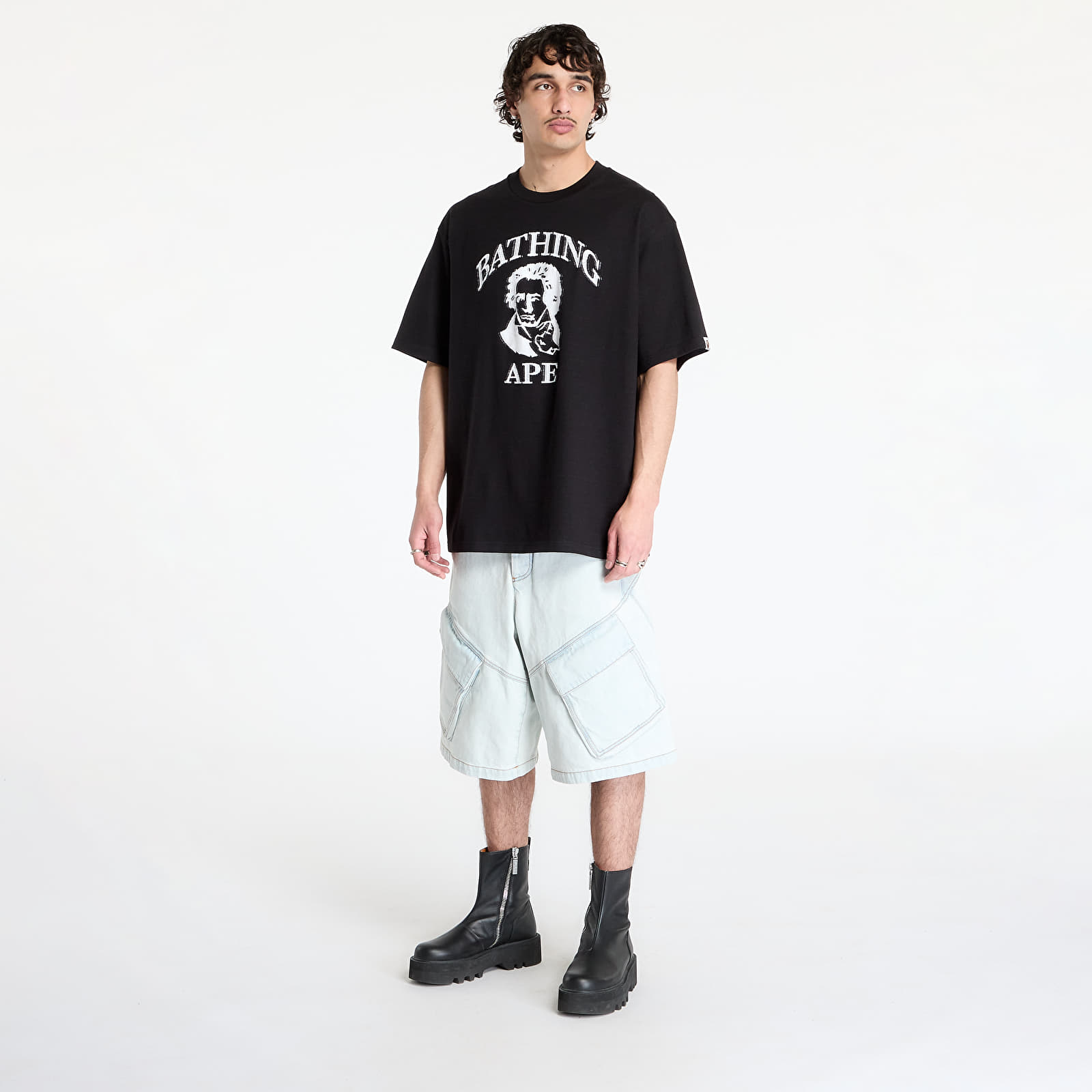 Tricouri  A BATHING APE Beethoven Graphic Relaxed Fit Tee UNISEX Black