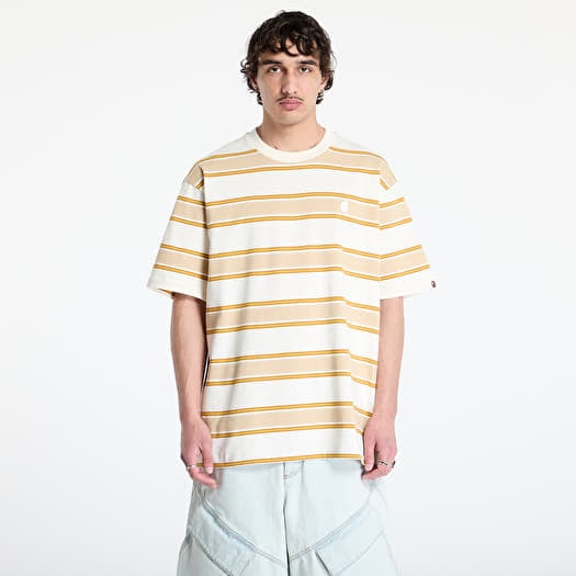 T-shirt A BATHING APE One Point Strip Relaxed Fit Tee UNISEX Ivory