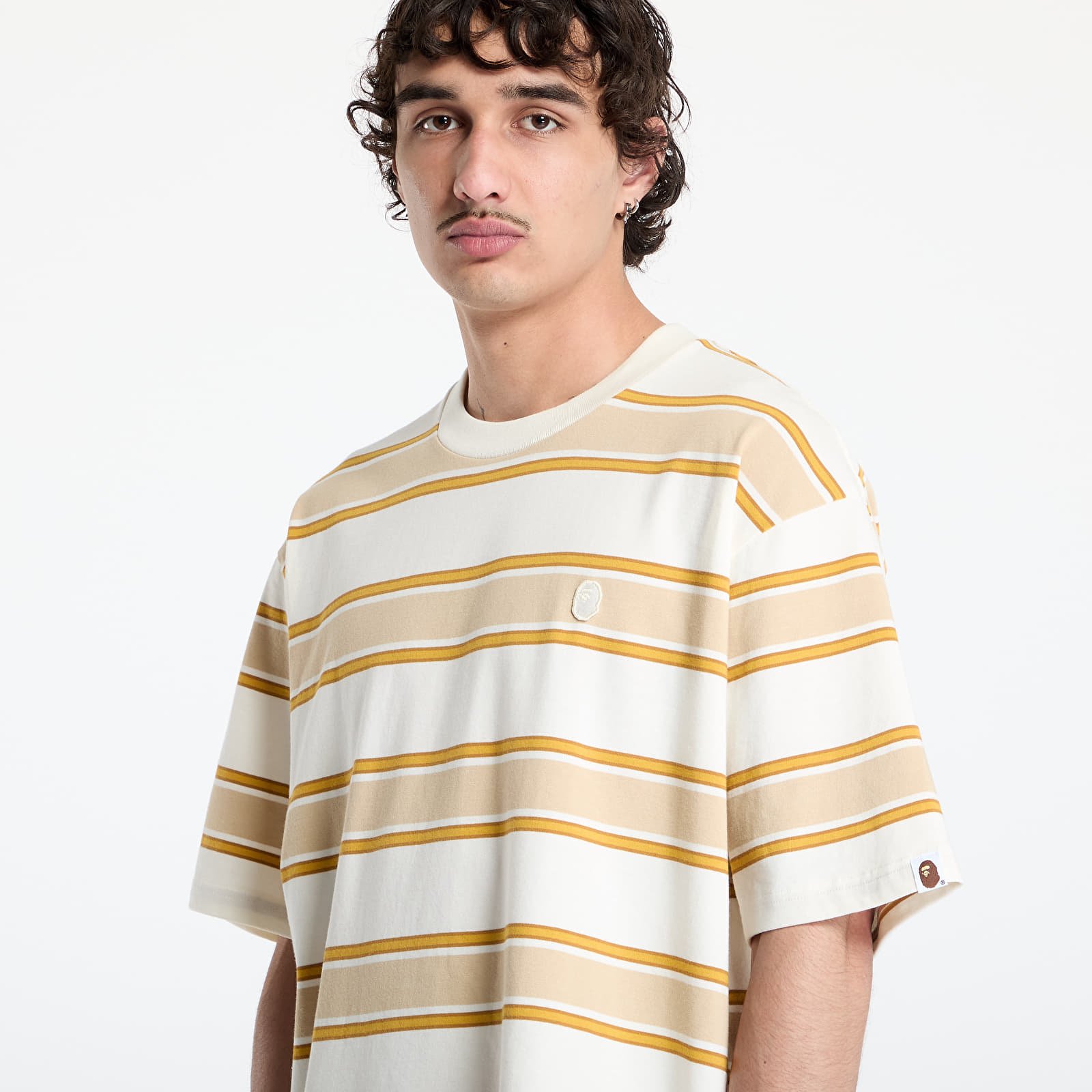 T-shirts A BATHING APE One Point Strip Relaxed Fit Tee UNISEX Ivory