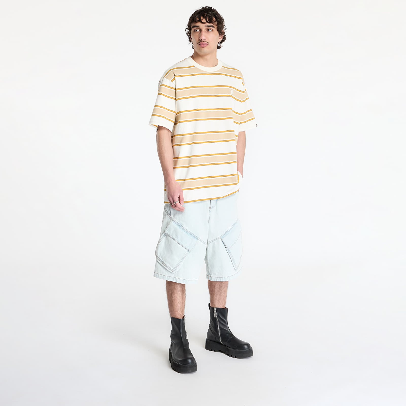 T-shirts A BATHING APE One Point Strip Relaxed Fit Tee UNISEX Ivory