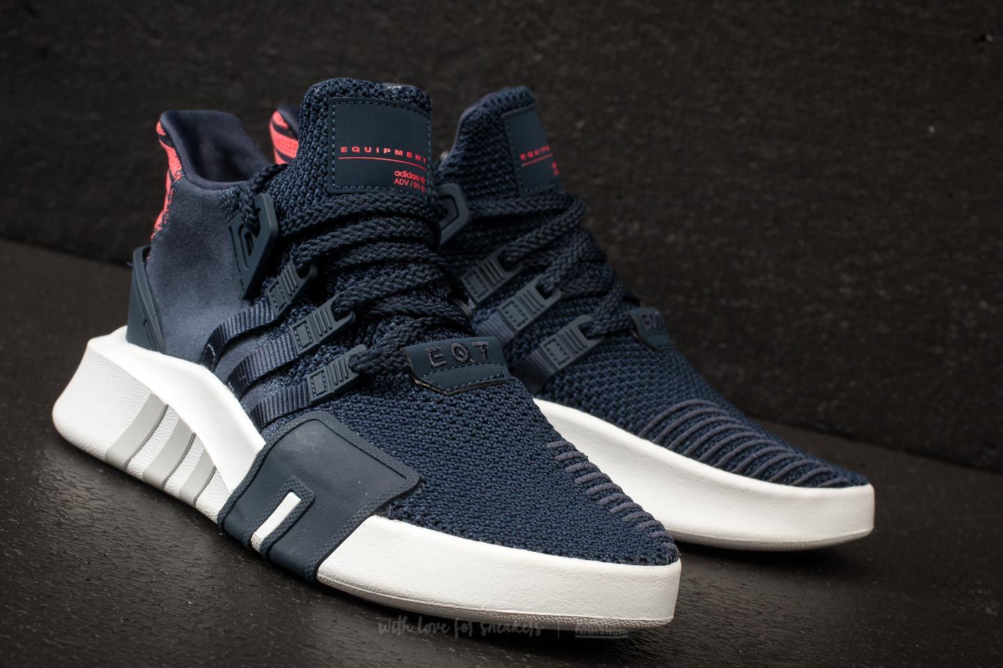 Kids sneakers and shoes adidas EQT Basket ADV J Collegiate Navy Collegiate Navy Real Coral Footshop