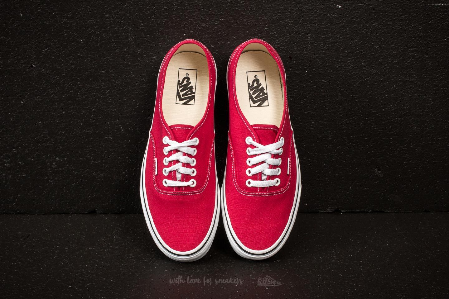 Herren Sneaker und Schuhe Vans Authentic Crimson True White Footshop