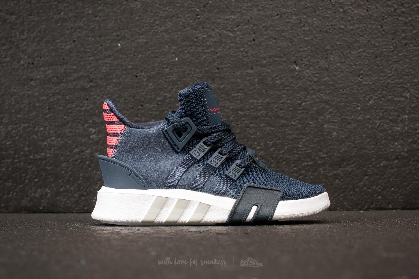 Adidas originals eqt bball adv drops 2025 in navy e amp; real coral