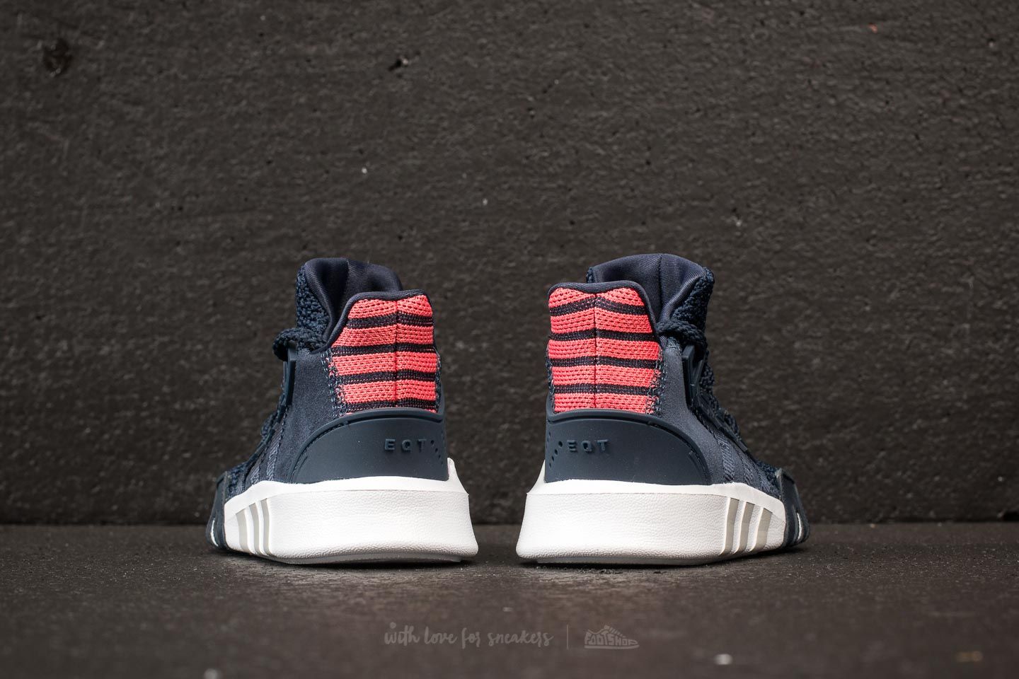 Adidas originals eqt bball adv drops in navy e amp; real coral 2025
