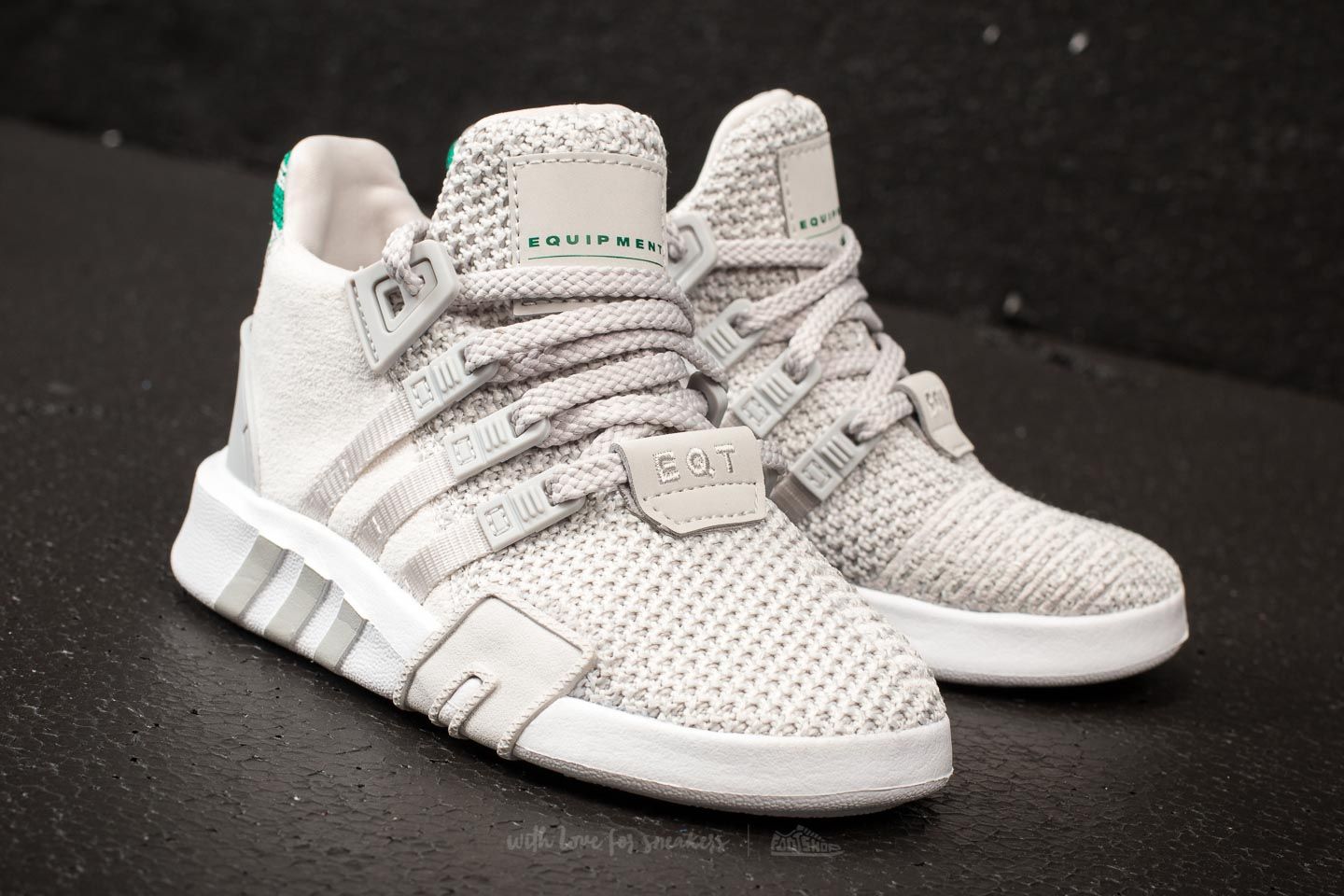 Kids sneakers and shoes adidas EQT Basket ADV I Grey One Gery One Sub Green Footshop