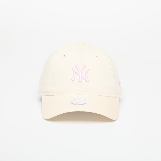 Kšiltovka New Era New York Yankees Womens MLB Contrast Stitch 9TWENTY Adjustable Cap Light Cream/ Pink Rouge