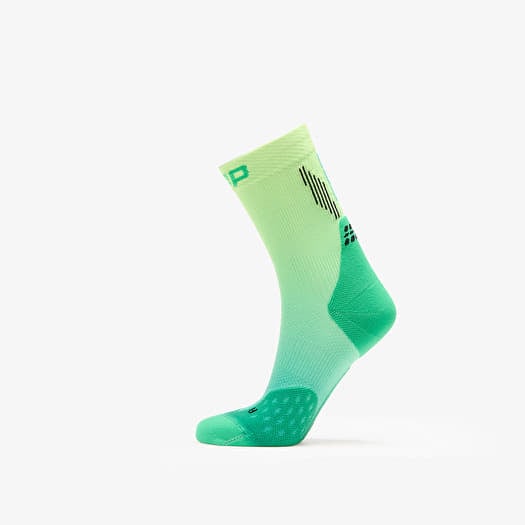 CEP Mid Cut Gradient Socks Green/ Lime Fade