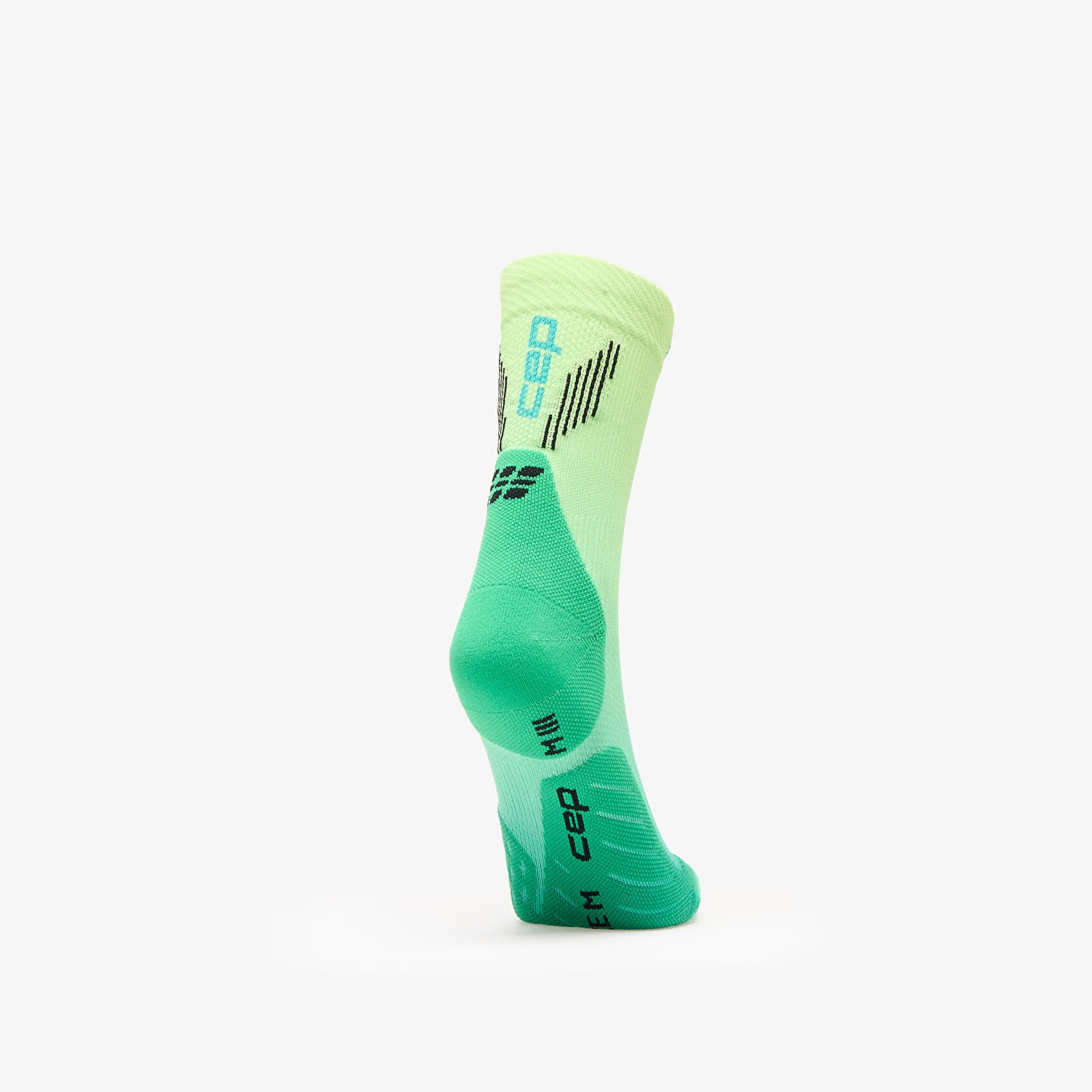 Zoknik CEP Mid Cut Gradient Socks Green/ Lime Fade