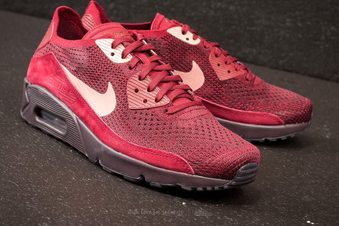 Manner Nike Air Max 90 Ultra 2.0 Flyknit Team Red Rust Pink Footshop