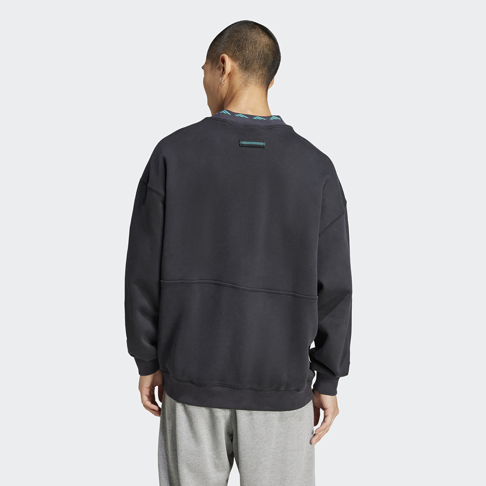 Men's hoodies adidas Equipment Fleece Half-Zip Black/ Black