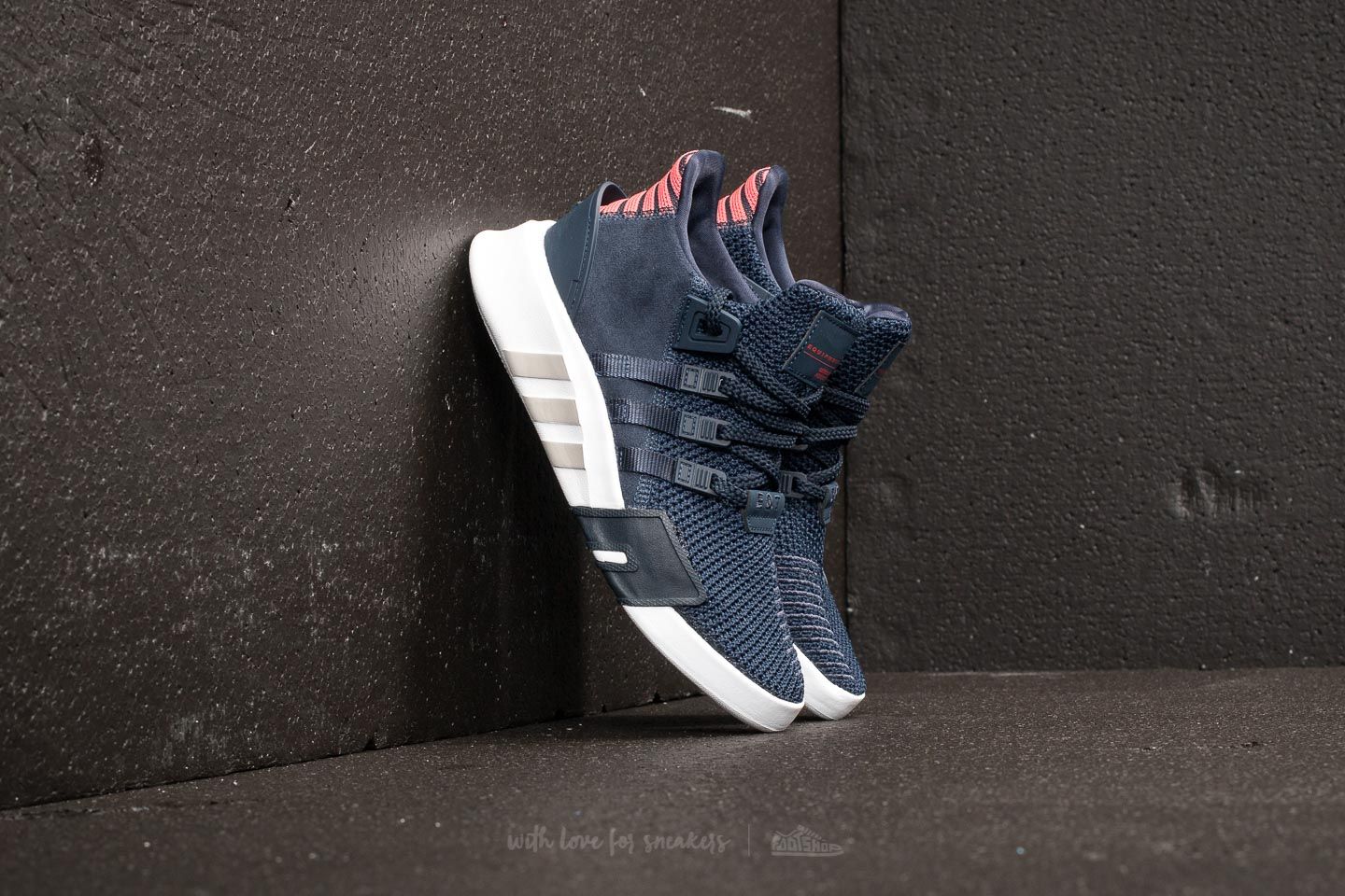 Adidas originals eqt basketball shop adv collegiate navy/real coral