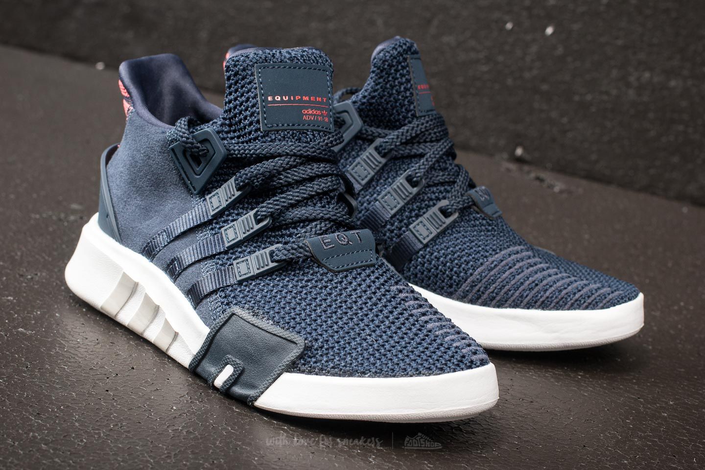 Zapatillas y zapatos para niños adidas EQT Basket ADV C Collegiate Navy/ Collegiate Navy/ Real Coral