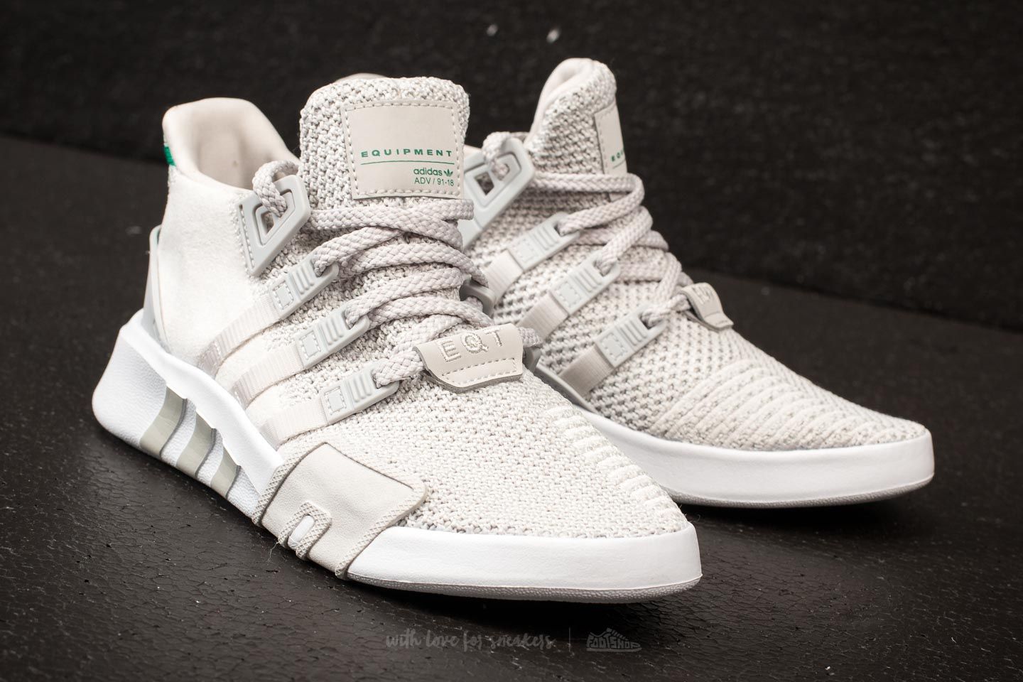Sneaker und Schuhe fur Kinder adidas EQT Basket ADV C Grey One Grey One Sub Green Footshop