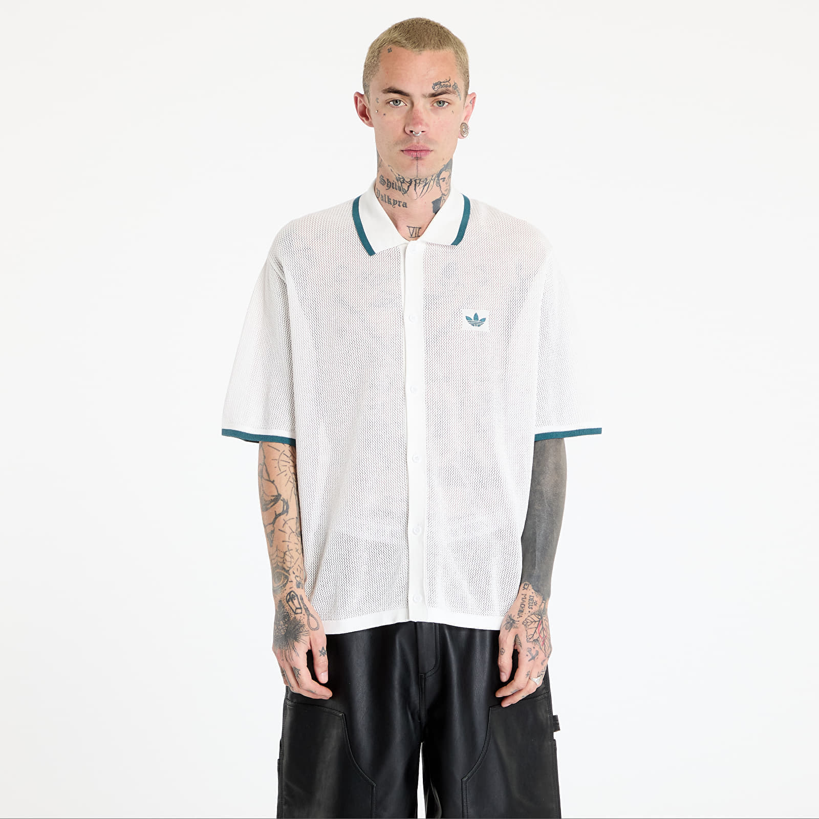Shirt adidas Button Down Knitted Shirt White/ Wonder White M