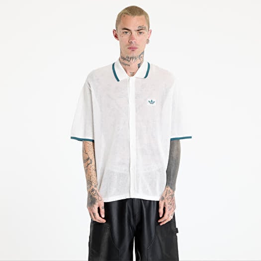 Marškiniai adidas Button Down Knitted Shirt White/ Wonder White