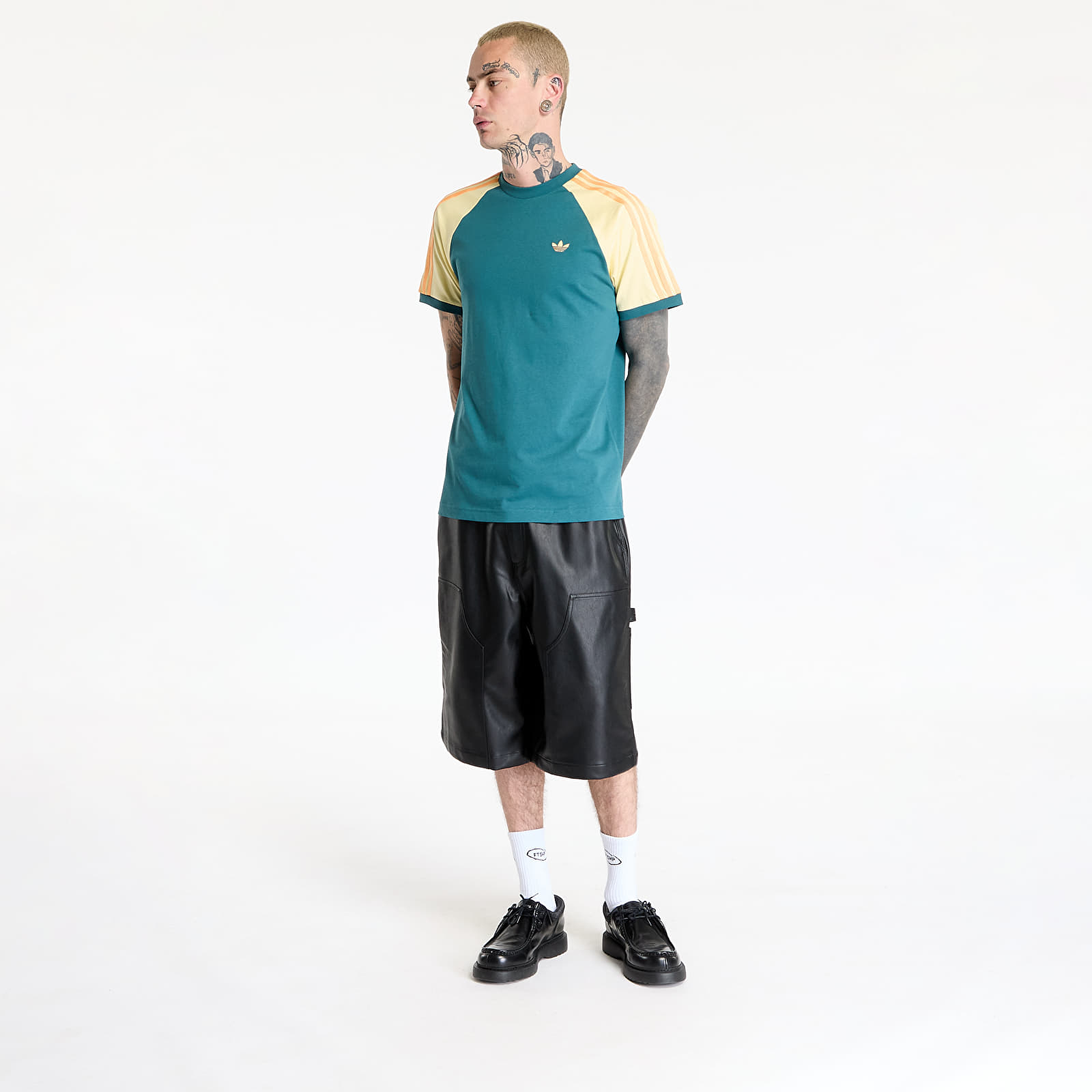 Miesten T-paidat adidas Cali Tee Green/ Tech Green/ Almost Yellow