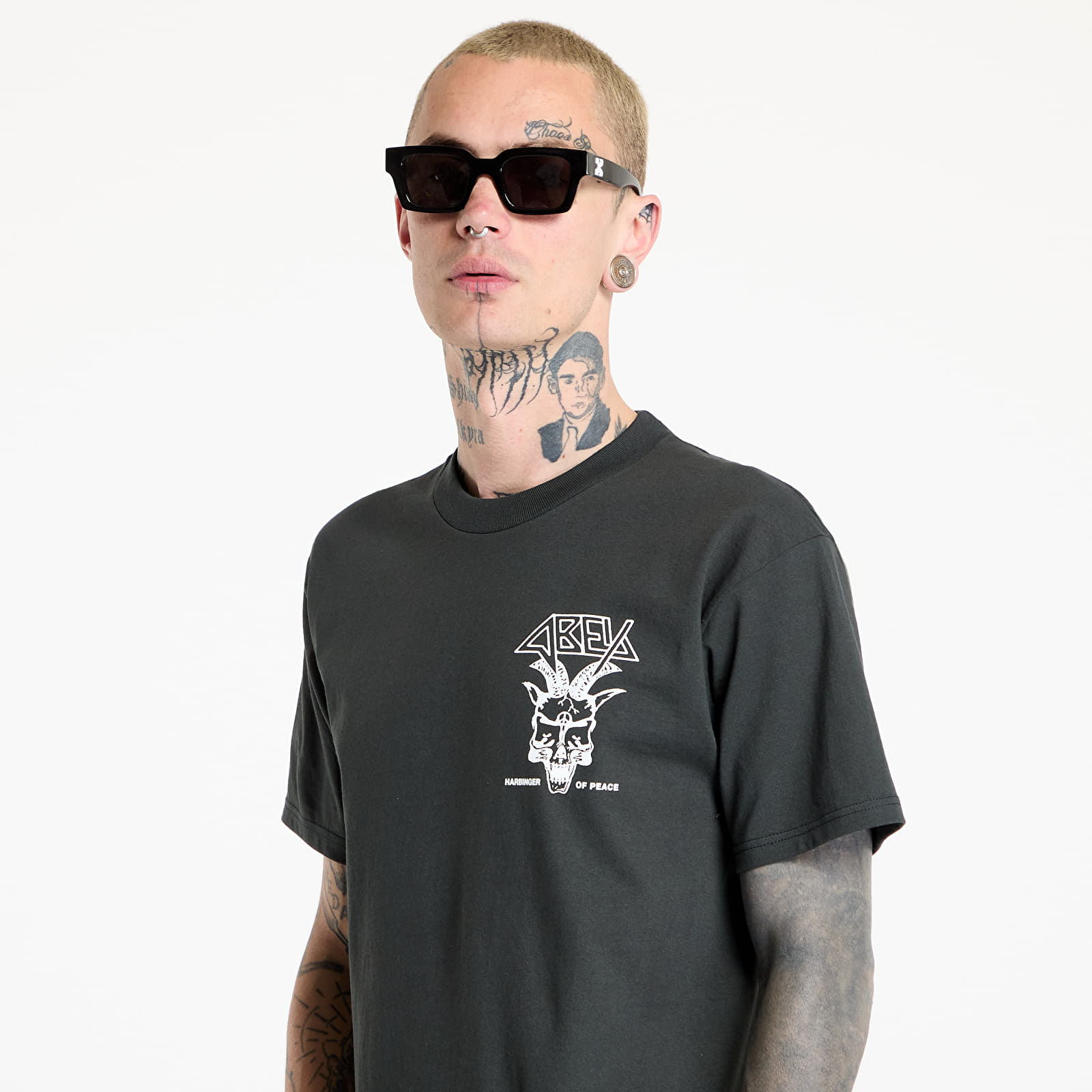 T-skjorter OBEY Harbinger Of Peace T-Shirt Vintage Black