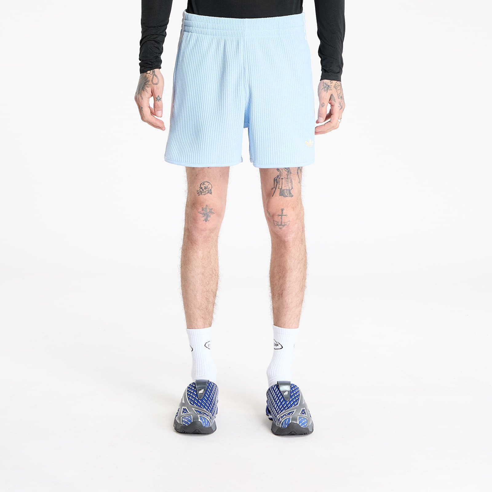 Shorts adidas Waffle Knit Sprinter Shorts Blue/ Clear Sky/ White L