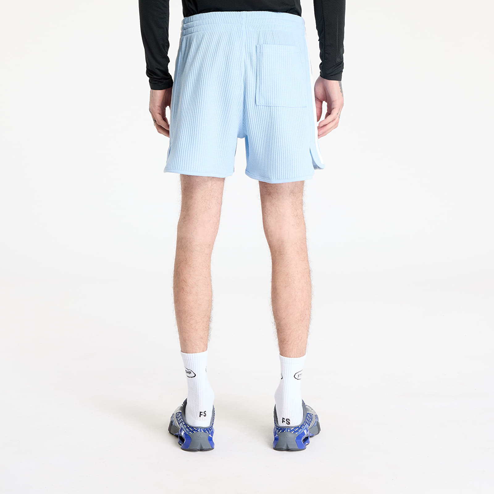 Moške kratke hlače adidas Waffle Knit Sprinter Shorts Blue/ Clear Sky/ White