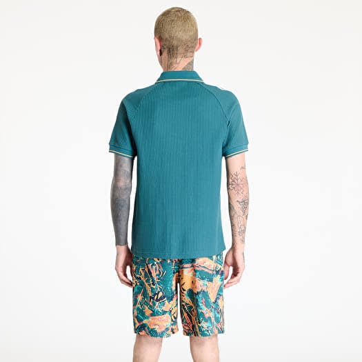 T-shirts adidas Waffle Knit Polo Shirt Green/ Tech Green