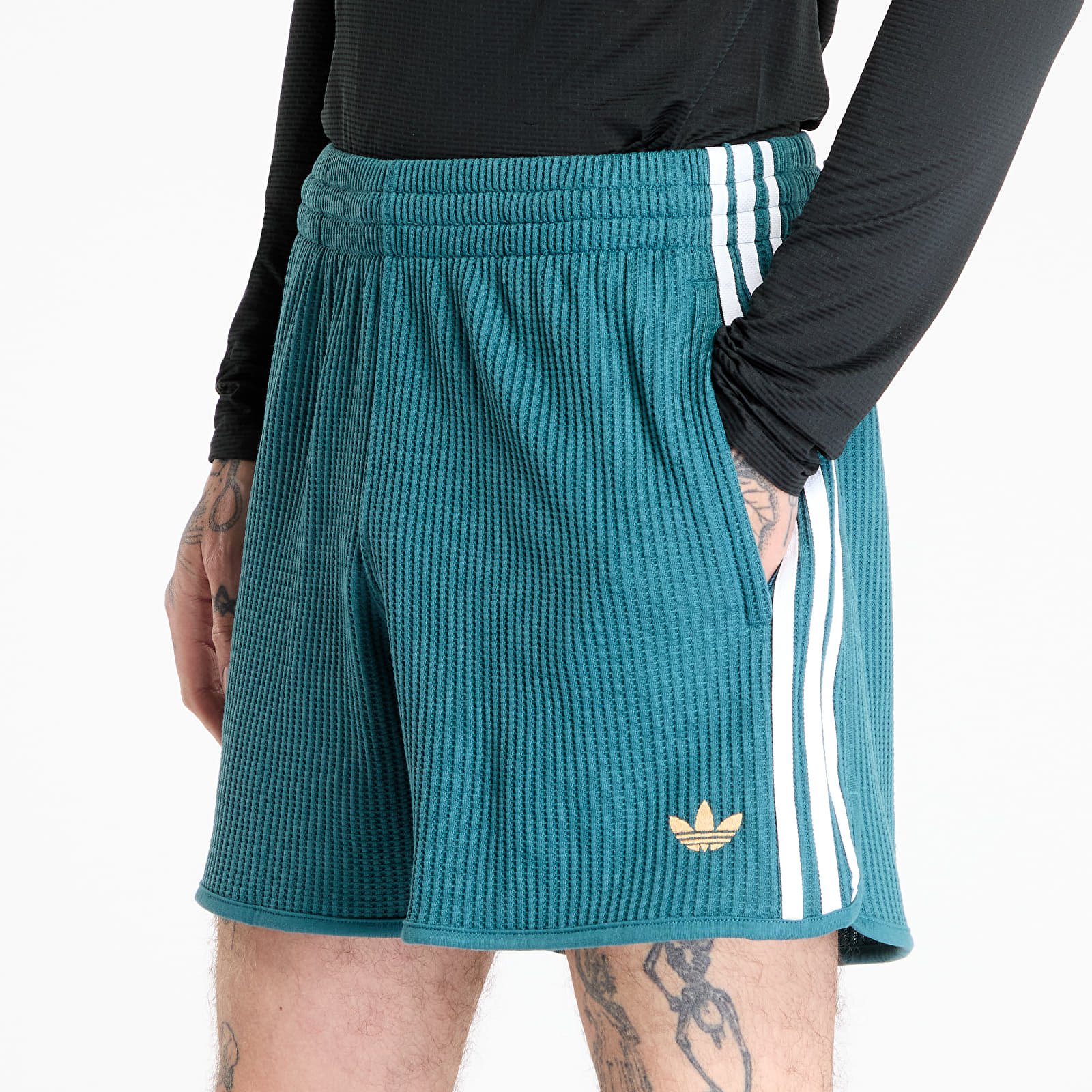 Vīriešu šorti adidas Waffle Knit Sprinter Shorts Green/ Tech Green/ White