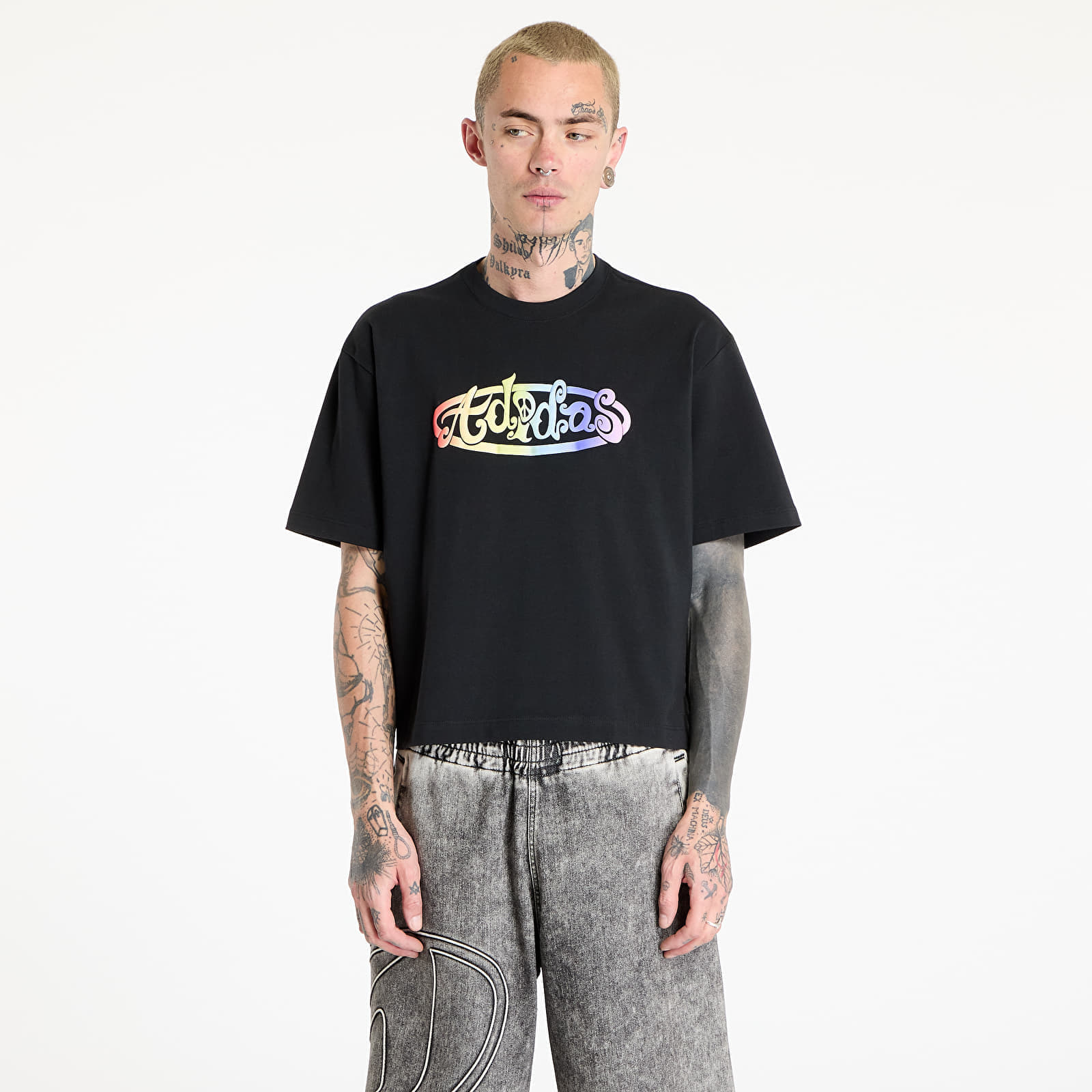 Μπλουζάκι adidas x Jeremy Scott Pride Graphic Tee Black XXL