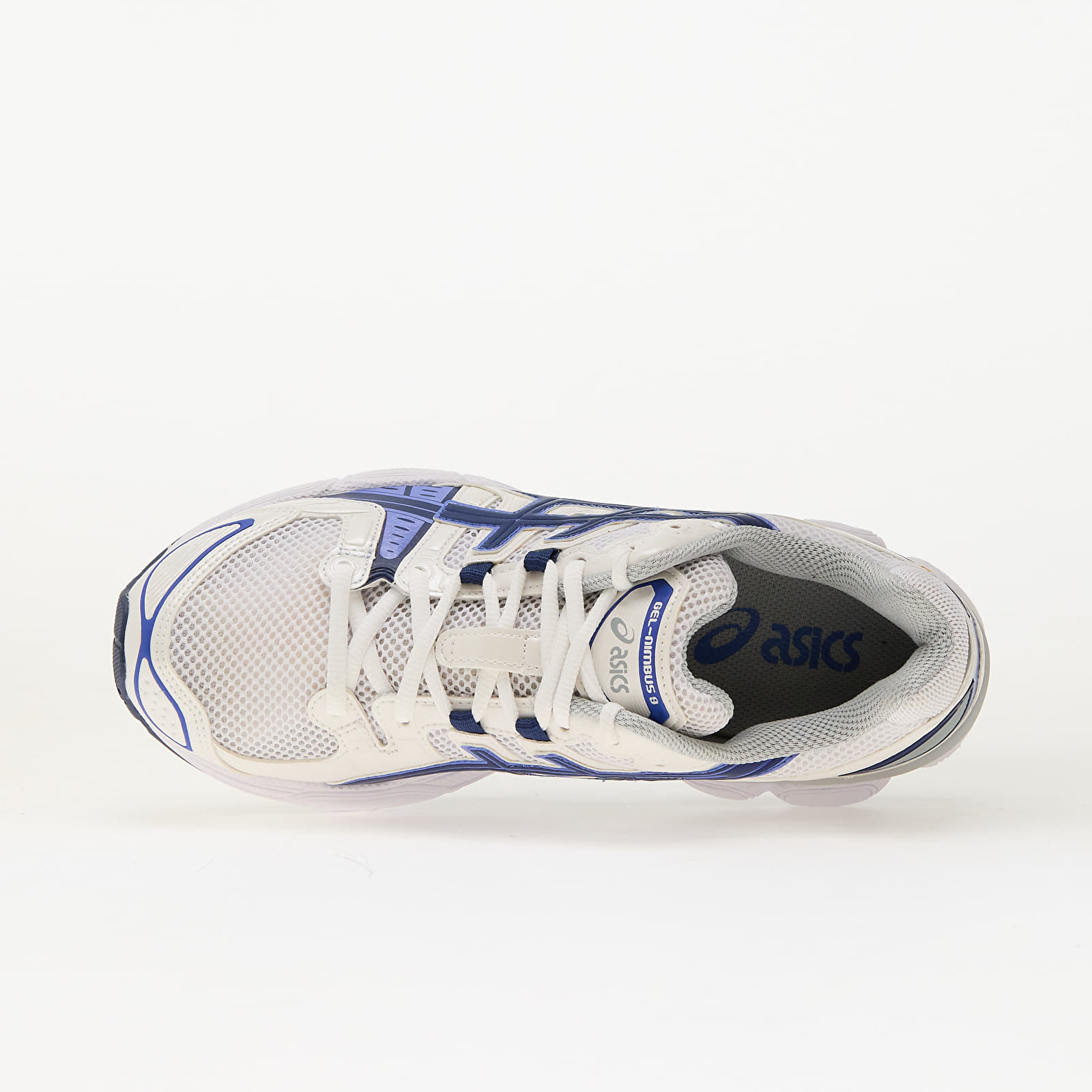 Herren Sneaker und Schuhe Asics Gel-Nimbus 9 White/ Indigo Blue