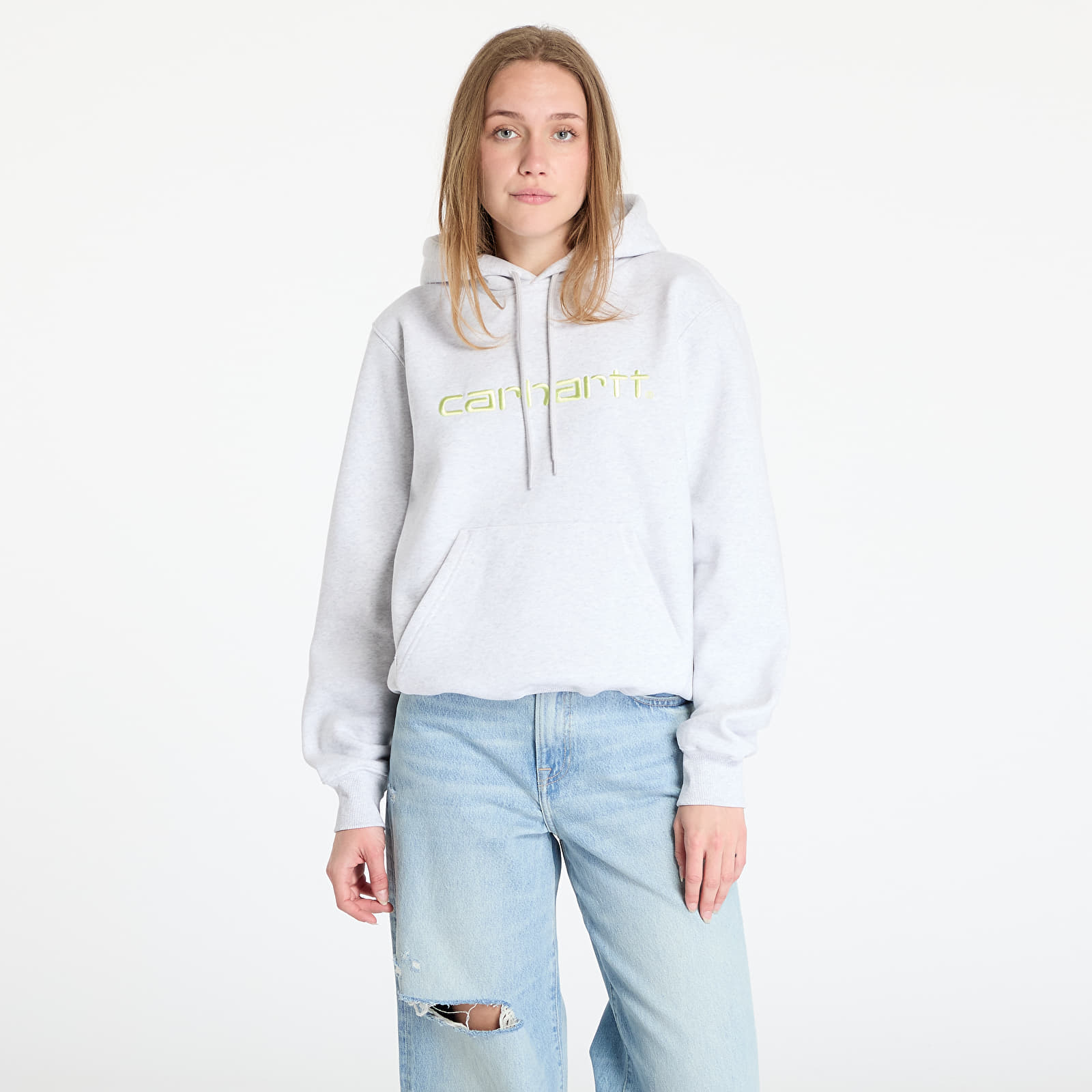 Hoodies and sweatshirts  Carhartt WIP Hooded Carhartt Sweat UNISEX Ash Heather/ Air Green