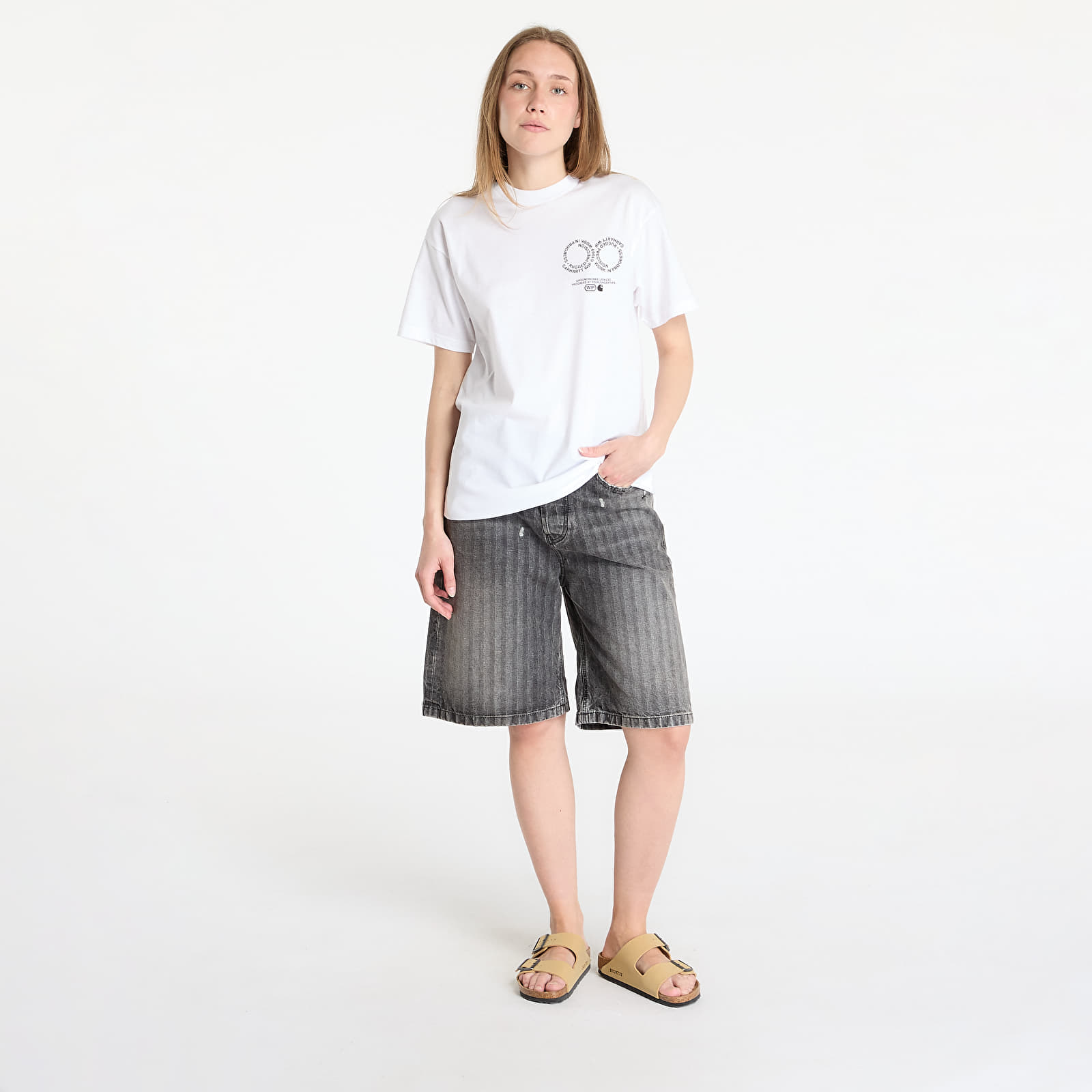 Tricouri  Carhartt WIP S/S Rotation T-Shirt UNISEX White/ Black