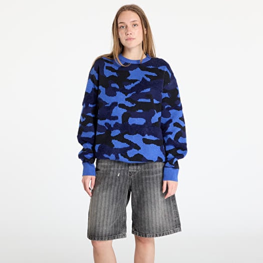 Pulóver DIME Camo Chenille Knit UNISEX Marine
