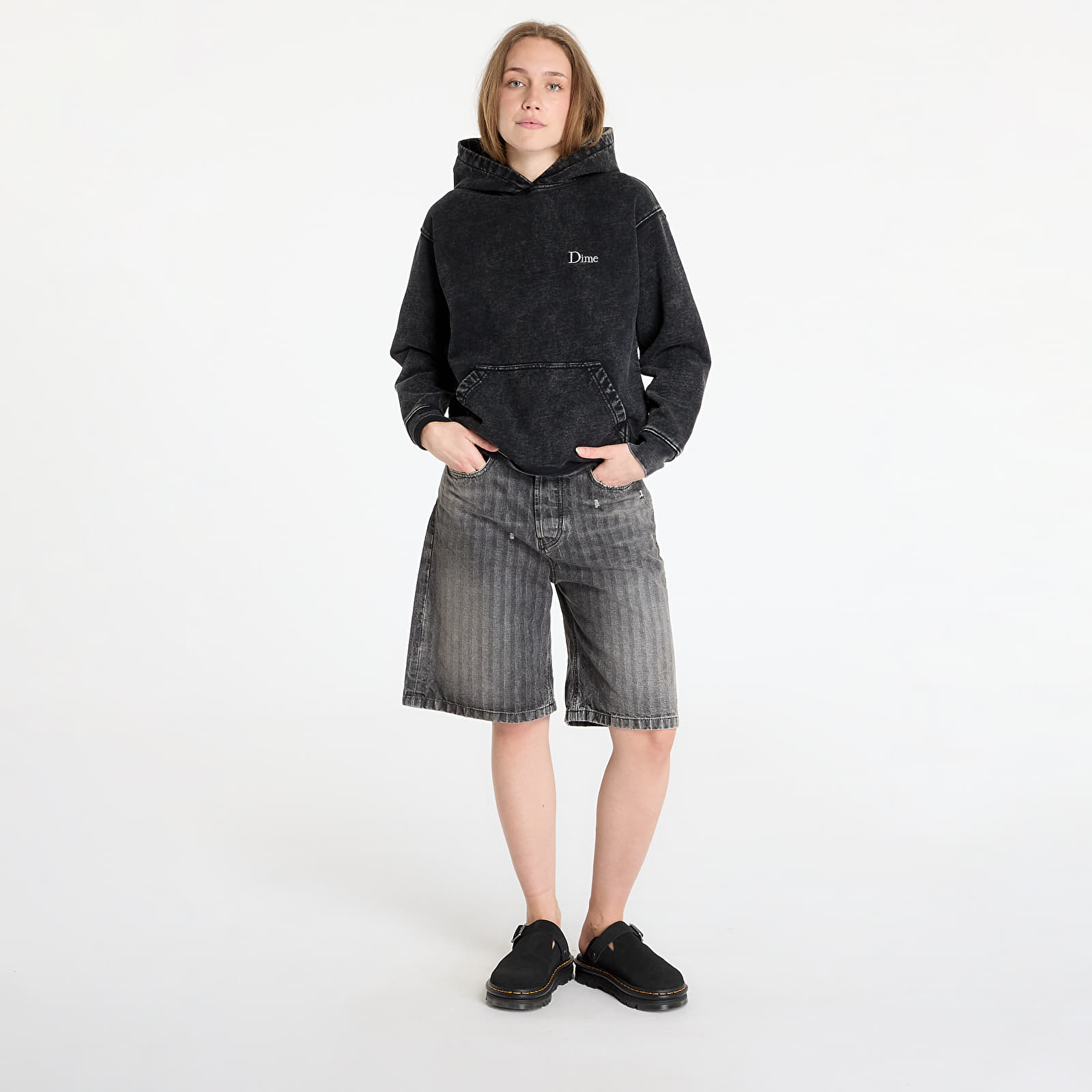 Kapucnis pulóverek és pulcsik DIME Classic French Terry Hoodie UNISEX Faded Black