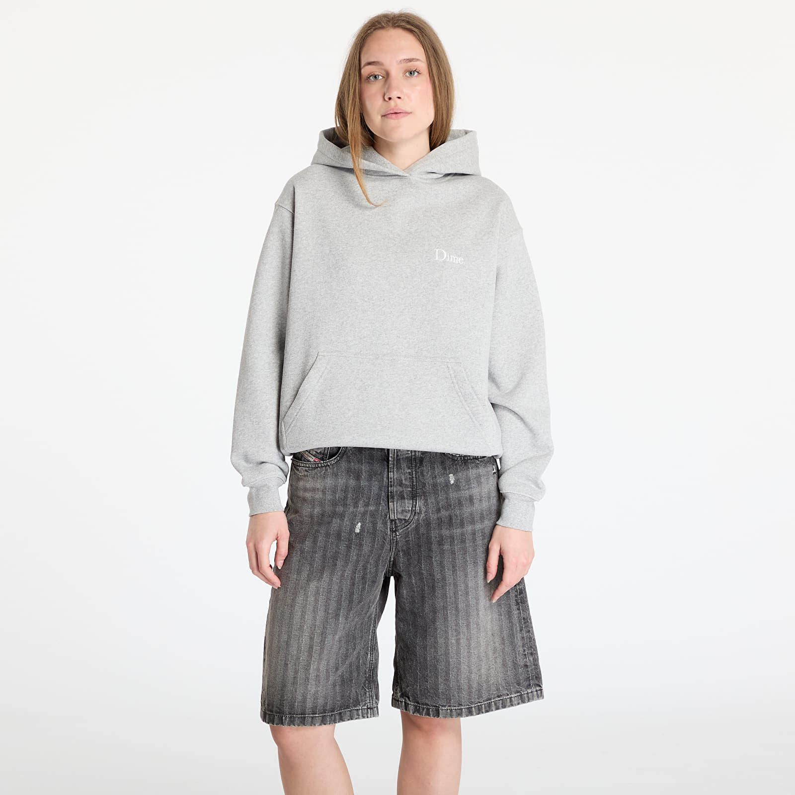 Kapucnis pulóverek és pulcsik DIME Classic Small Logo Hoodie UNISEX Heather Gray