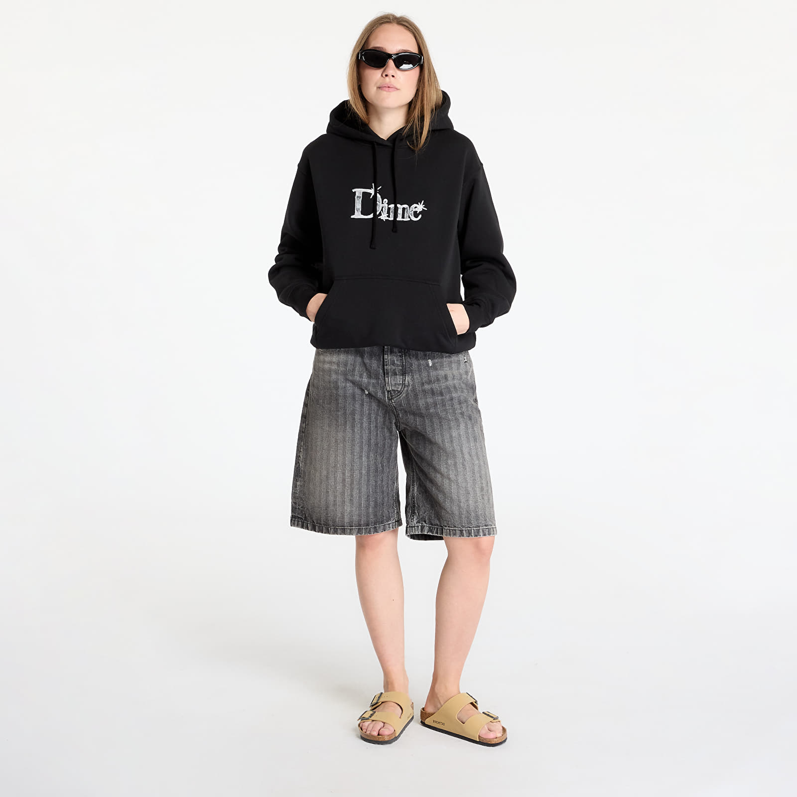 Kapuutsikud ja kampsunid DIME Classic Shiny Hoodie UNISEX Black