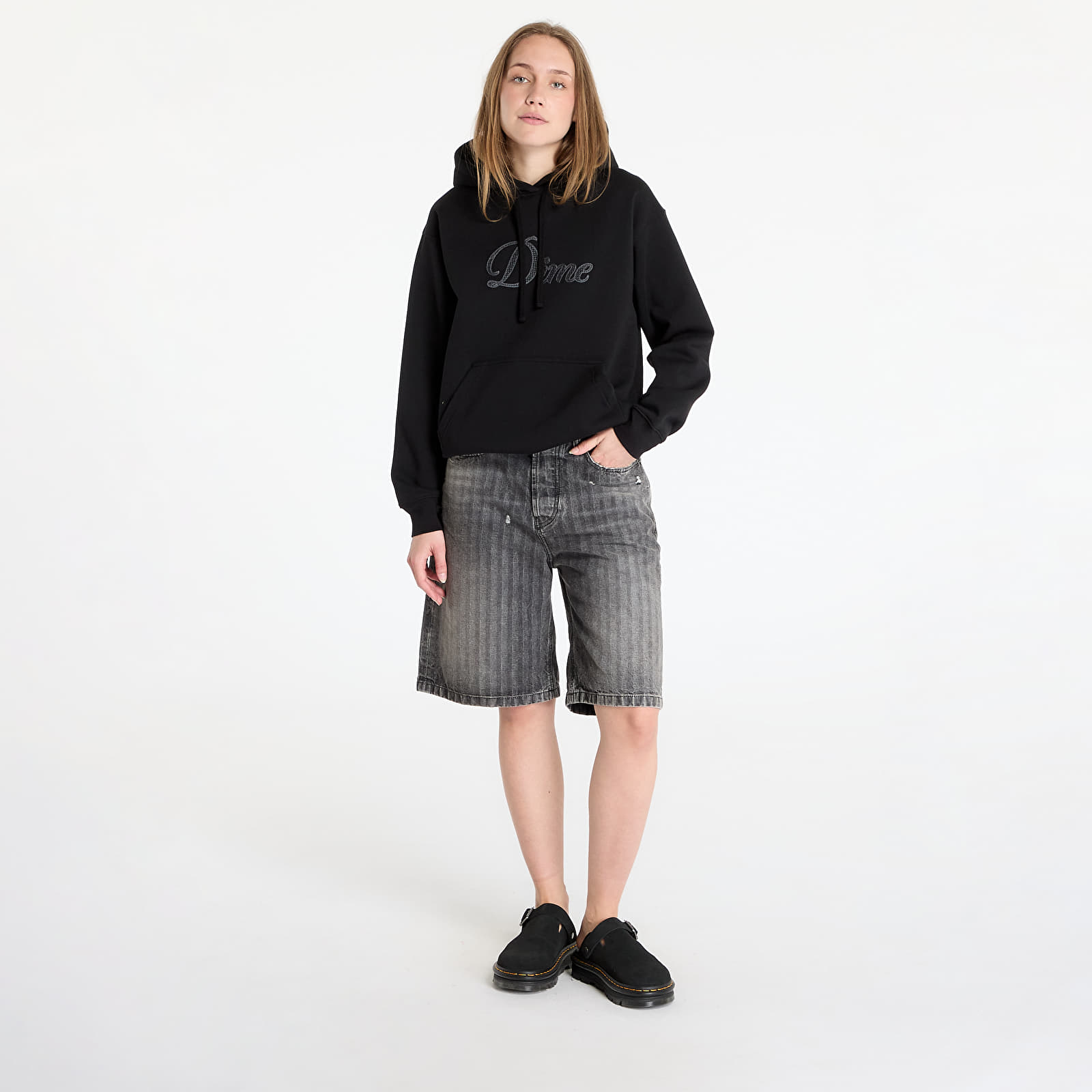 Sudaderas DIME Cursive Logo Hoodie UNISEX Black