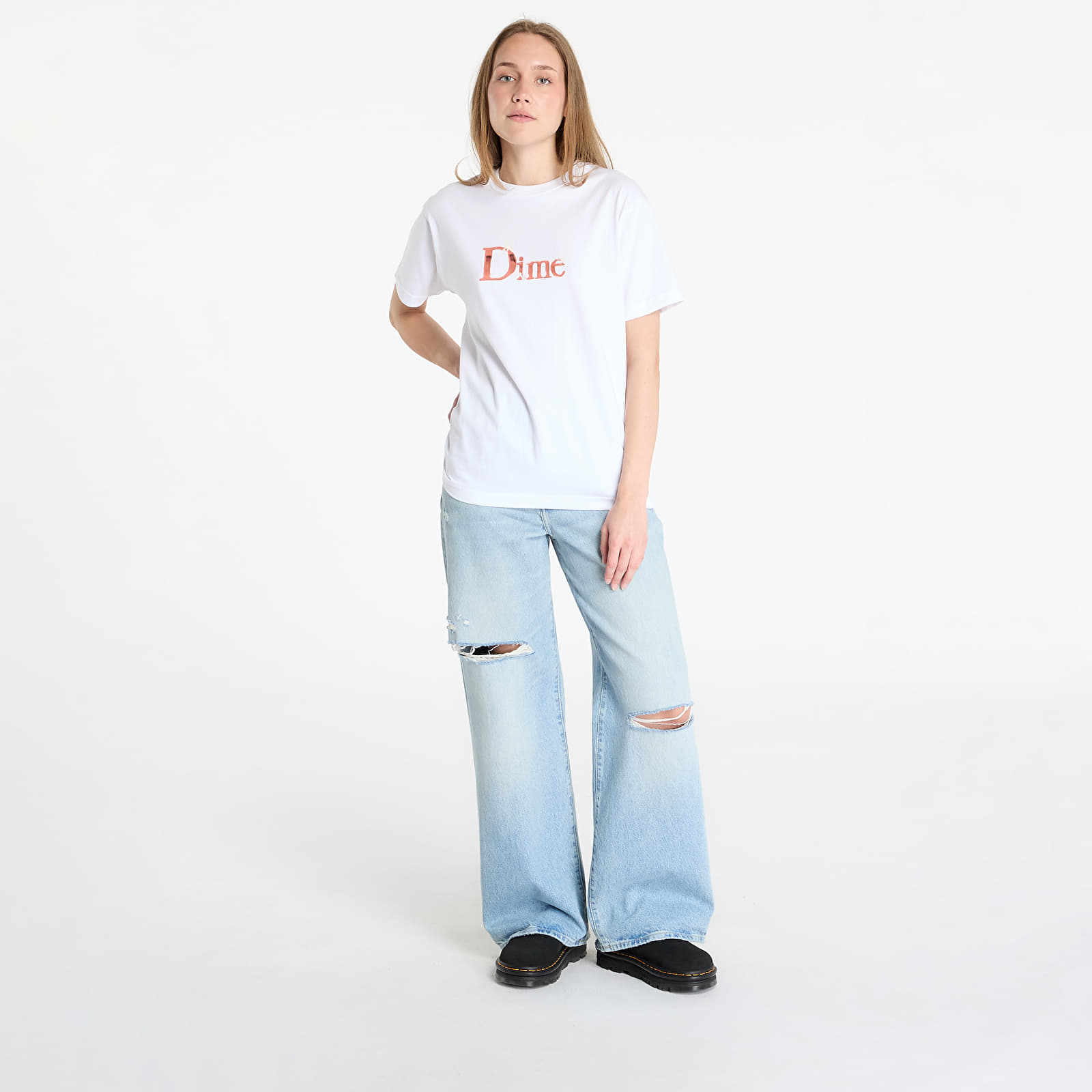 T-Shirts DIME Classic Shiny T-Shirt UNISEX White
