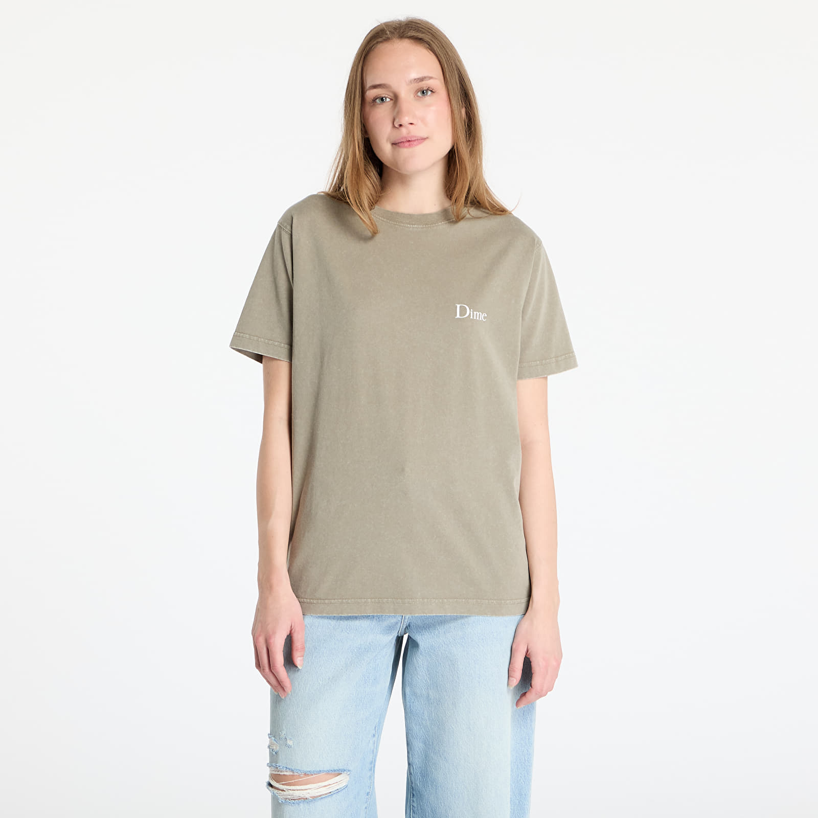 Тениски DIME Classic Small Logo T-Shirt UNISEX Faded Cement