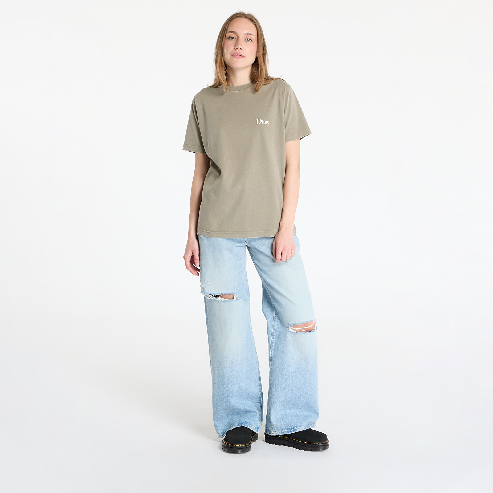 Тениски DIME Classic Small Logo T-Shirt UNISEX Faded Cement
