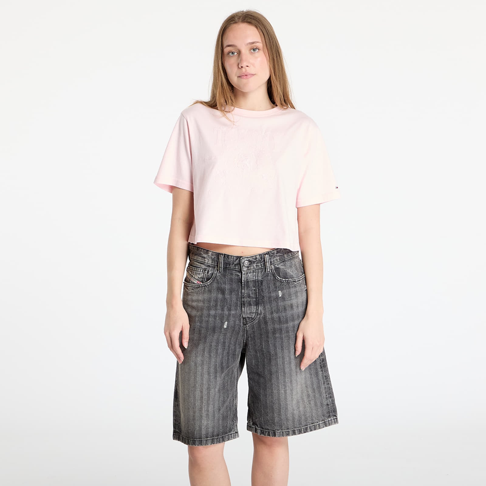 Tricou Tommy Jeans Relaxed Tonal Crew T-Shirt Pink M