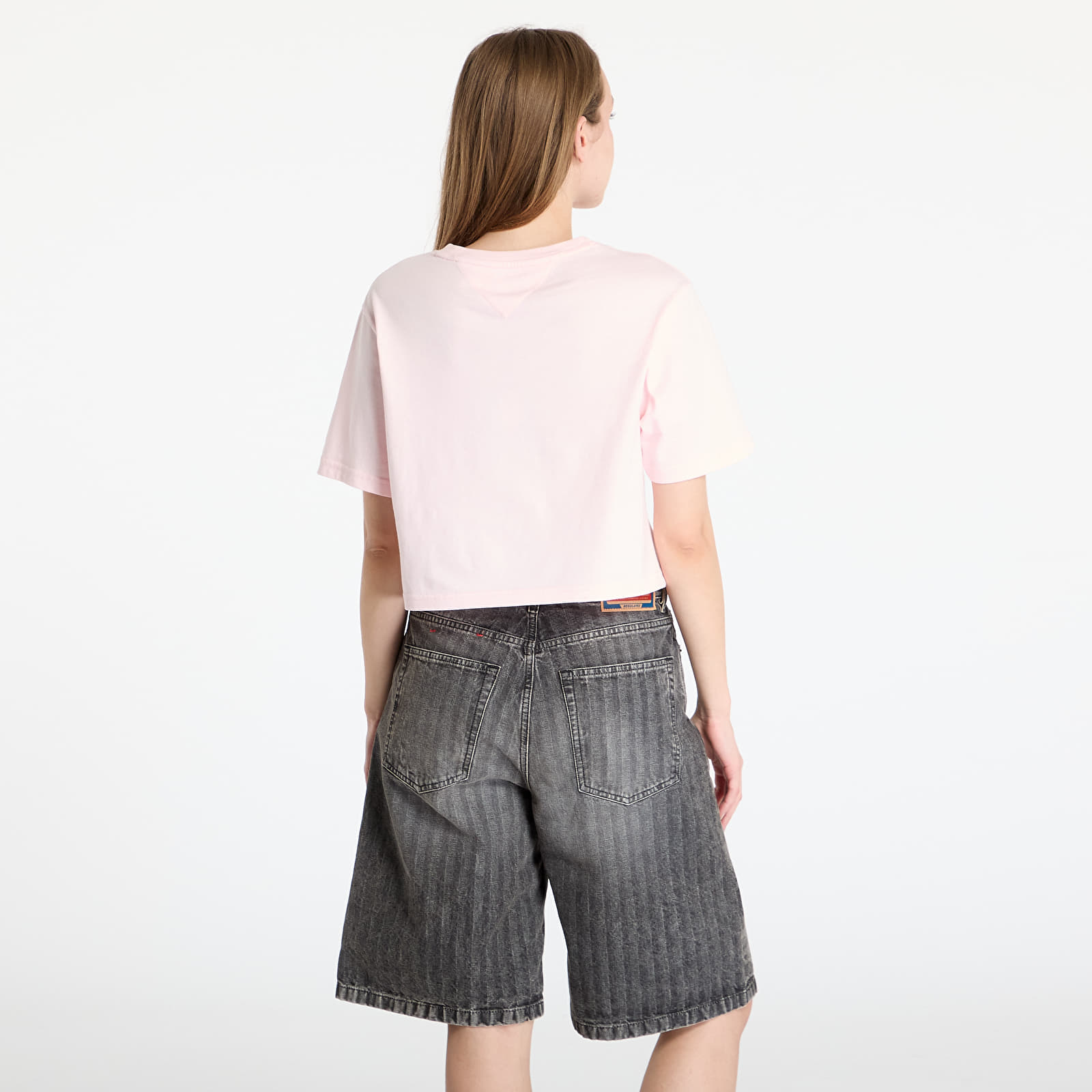 Dámske tričká Tommy Jeans Relaxed Tonal Crew T-Shirt Pink
