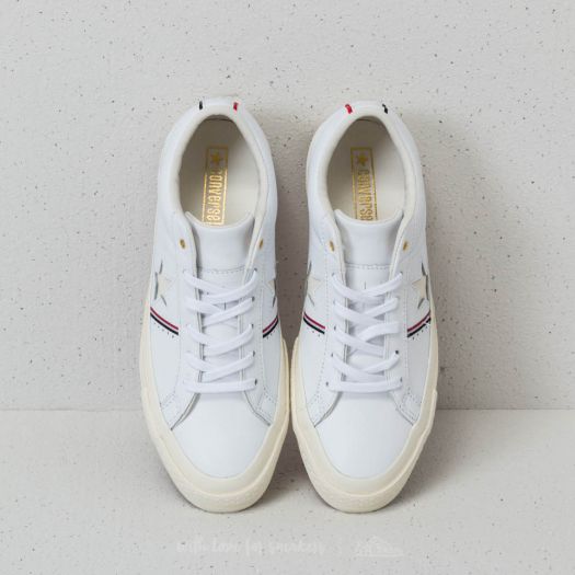 Men s shoes Converse One Star Ox White Enamel Red Egret Footshop