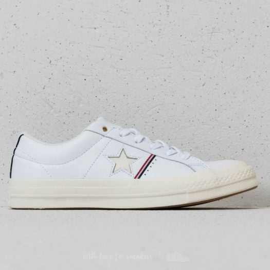 Men s shoes Converse One Star Ox White Enamel Red Egret Footshop
