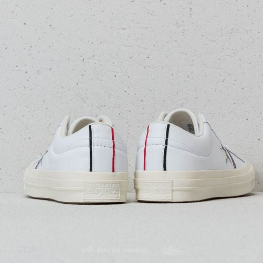 Converse one star white enamel red egret shop