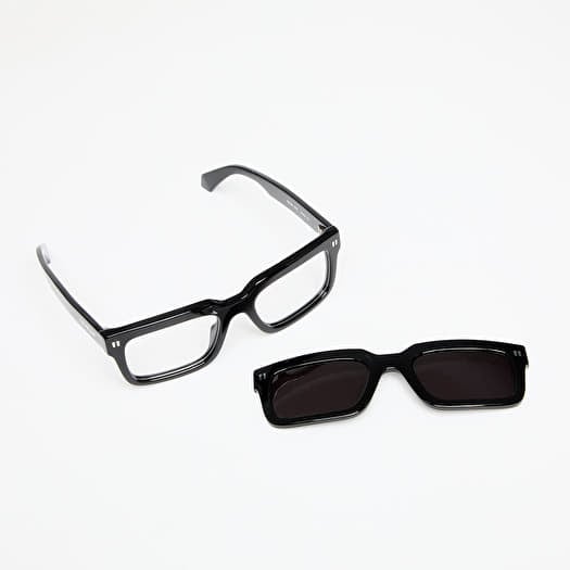 Sonnenbrille Off-White Clip On2 Sunglasses Black/ Logo Silver
