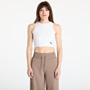 Puma Wardrobe Essentials Ribbed Crop Top PUMA White