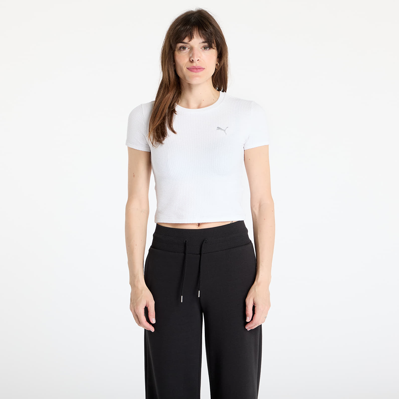 Дамски горнища Puma Dare to Textured Baby Tee PUMA White
