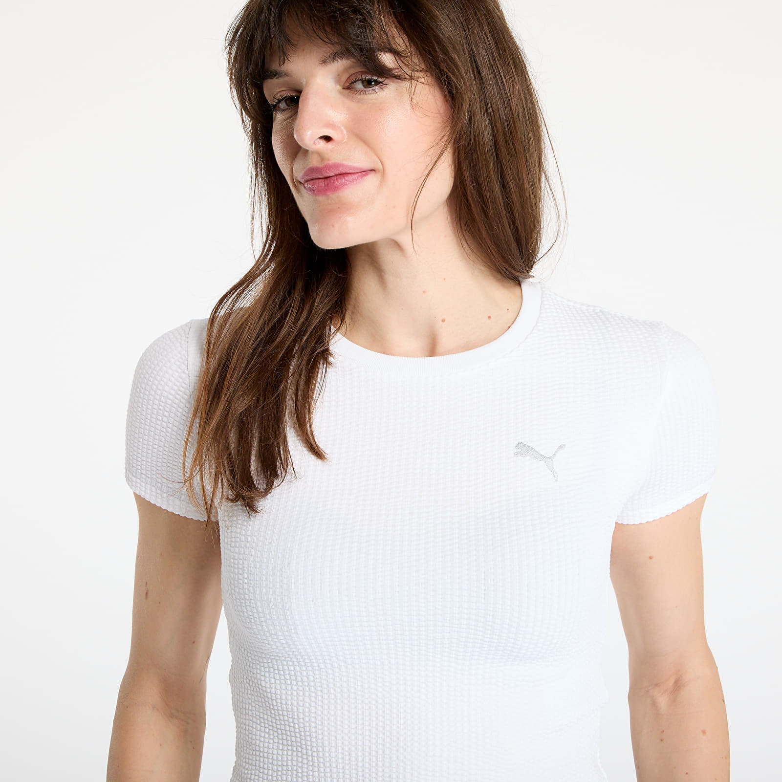 Дамски горнища Puma Dare to Textured Baby Tee PUMA White